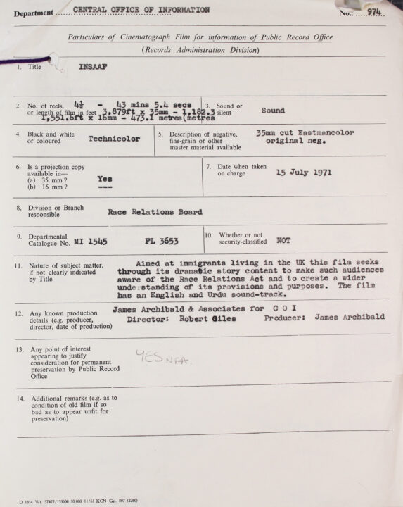 Black printed text filling in a form.