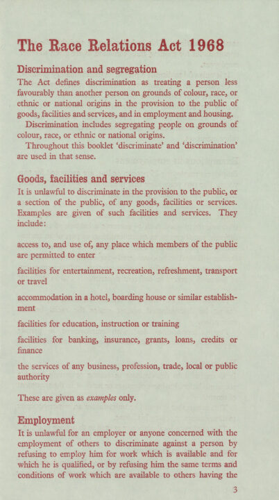 Red printed text on paper.