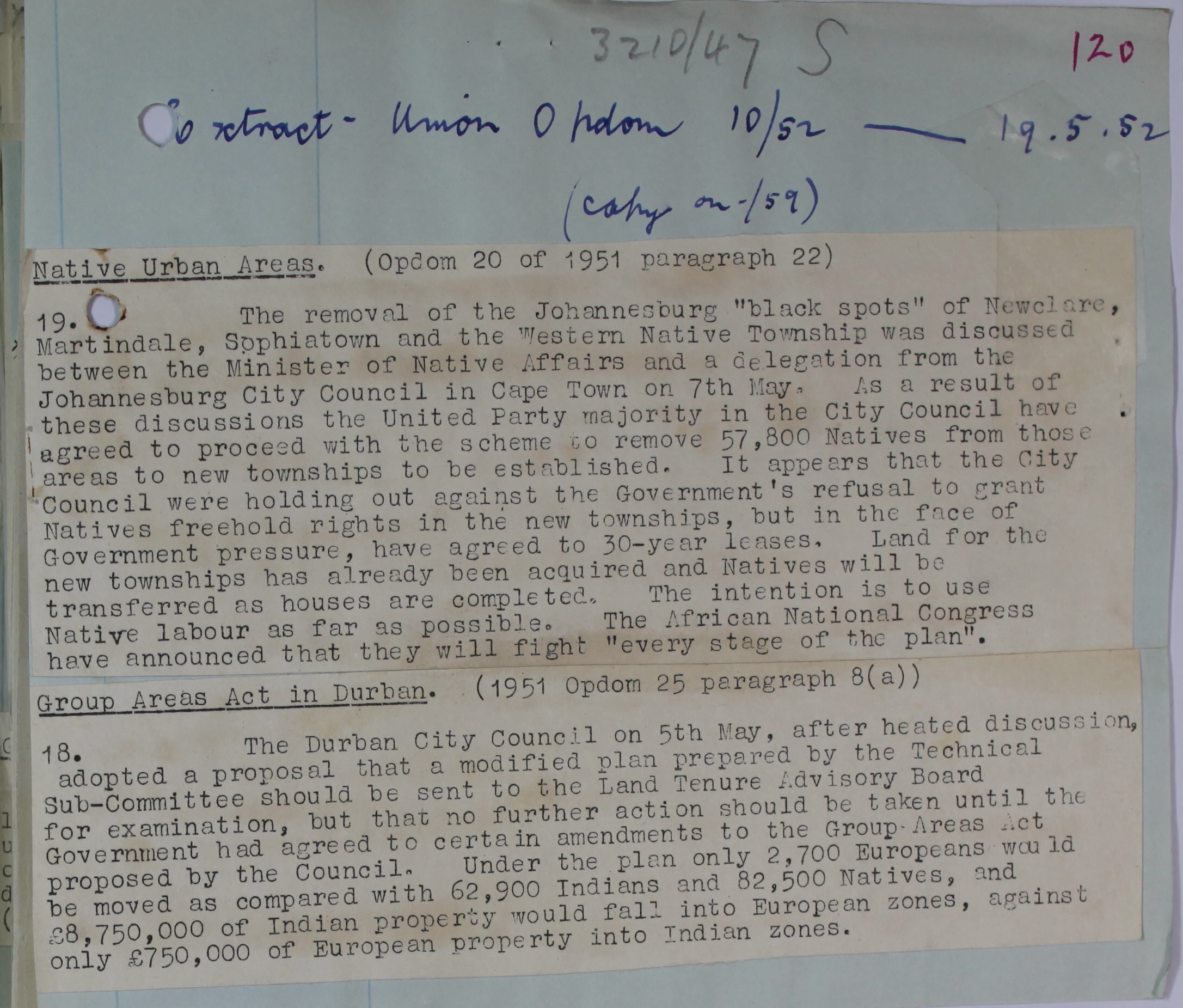 Extract from an internal memo
