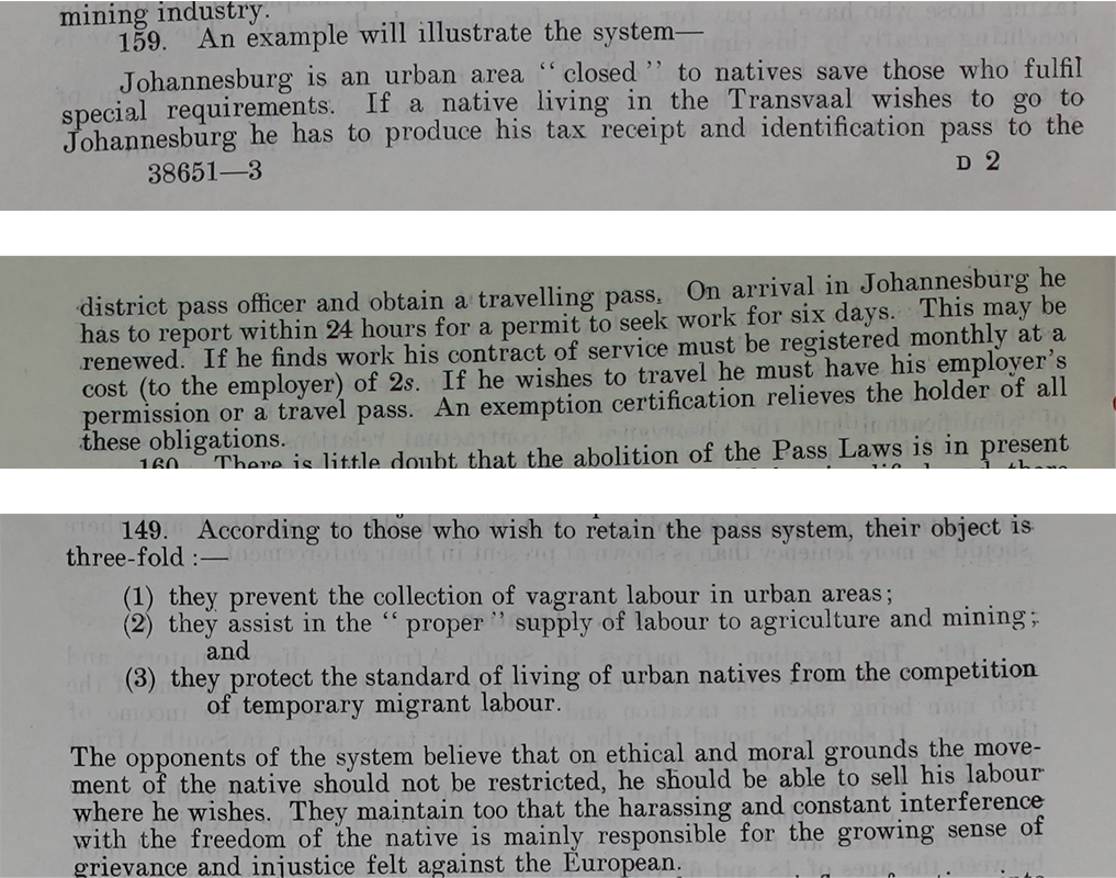 Extracts from a memo