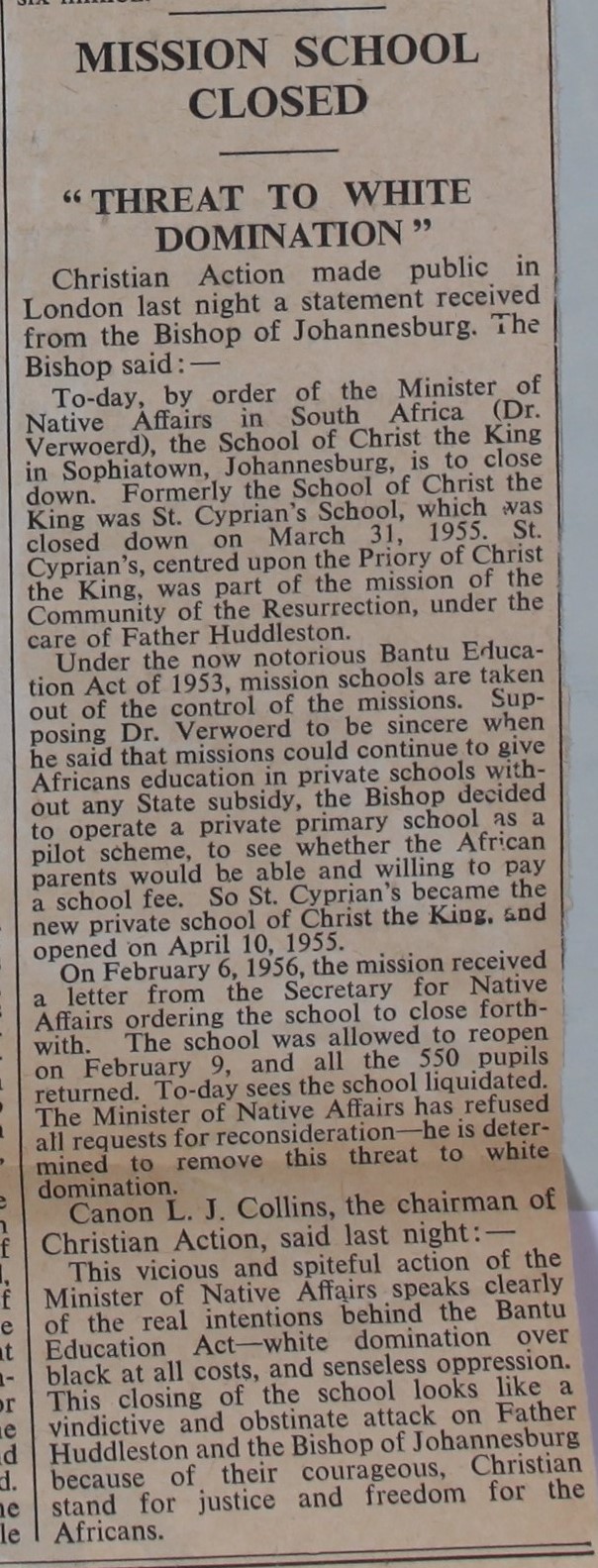 An article from the Times