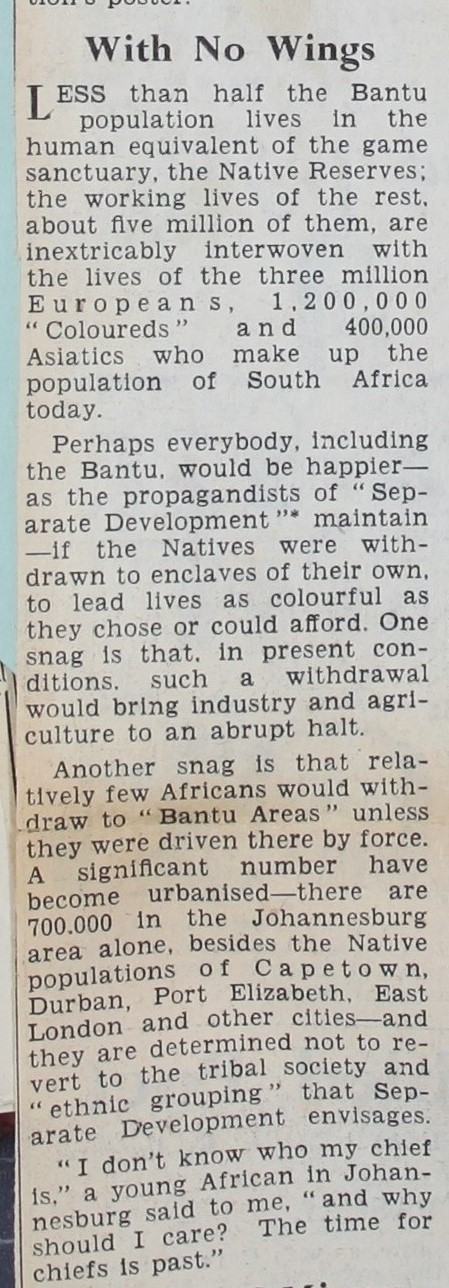 Extract from a Sunday Times article