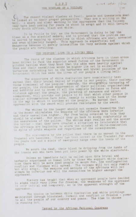 Page with typed text.