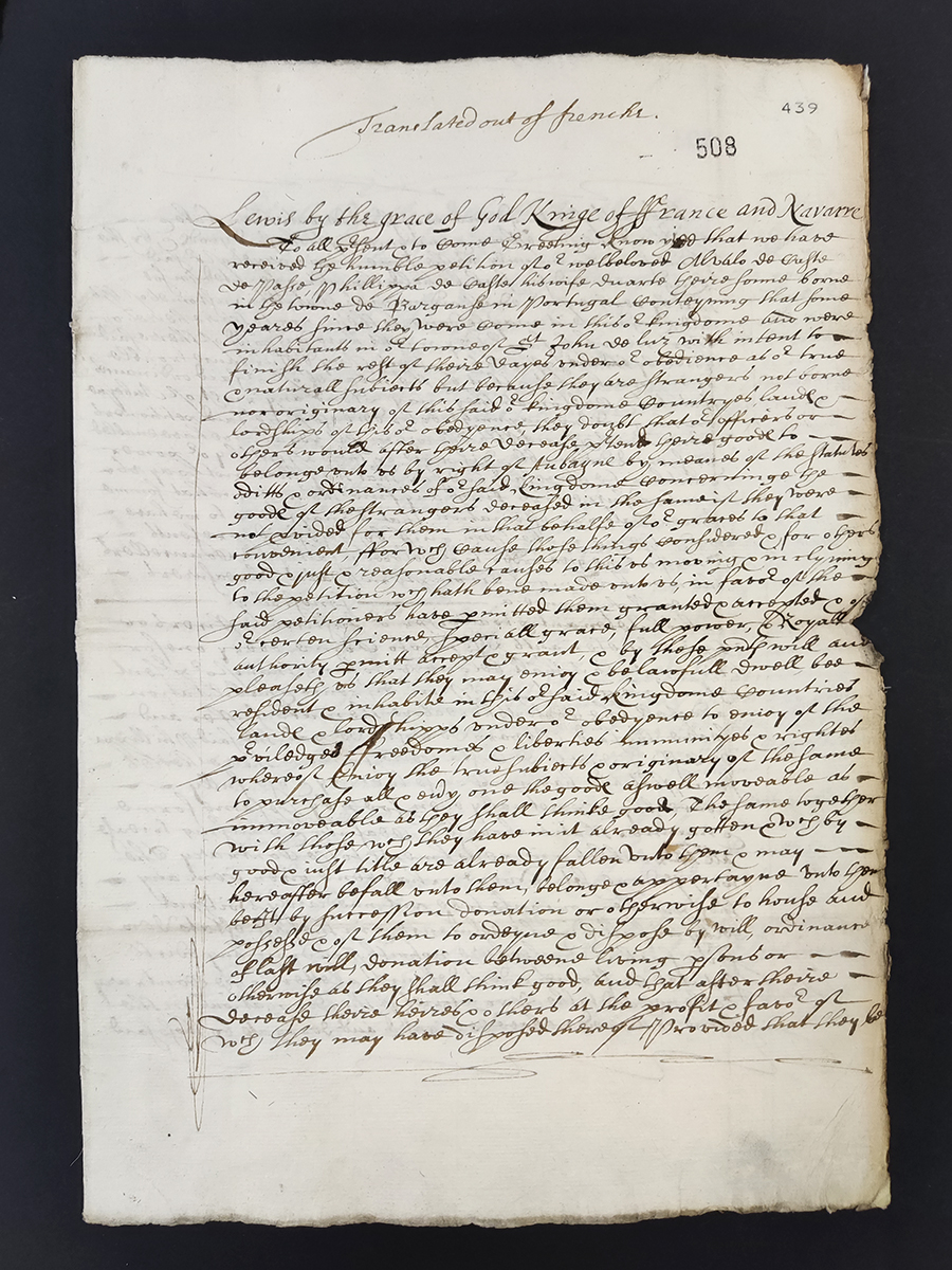 Page from a manuscript with handwritten text.