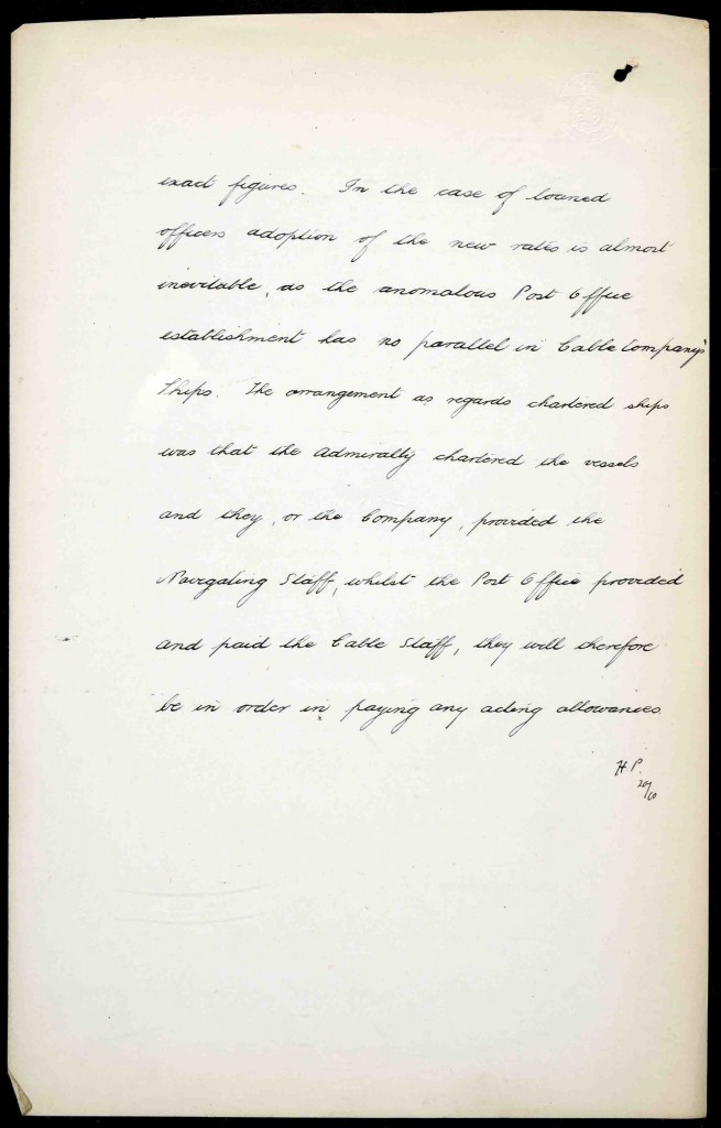 Documents to the Treasury proposing substitution payments for cable ship workers (cat ref: T1/12393/4382) pt4