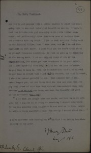 Image of a typed document relating the case of Robert Betty