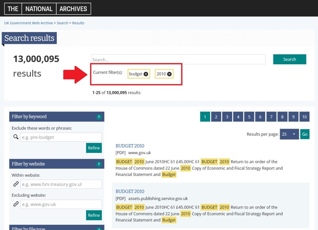 A screenshot of a search results page showing the location of the bubbles containing the search terms.