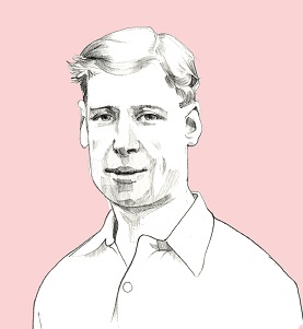 An illustration of Frank Moss, drawn from a photograph. By Sophie Glover.