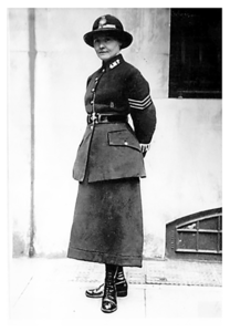 Lilian Wyles in her police uniform, c.1919-1921.
