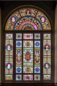 A picture of a stained glass window