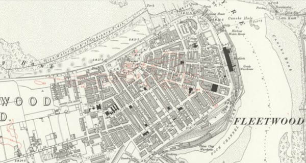 An ordnance survey map of Fleetwood